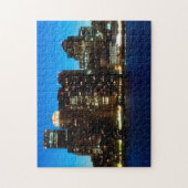 Boston skyline met maan legpuzzel (Verticaal)