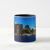 Boston skyline met maan mok (Midden)