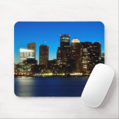 Boston skyline met maan muismat (Met muis)