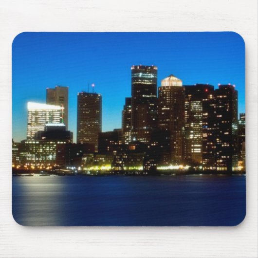 Boston skyline met maan muismat (Voorkant)
