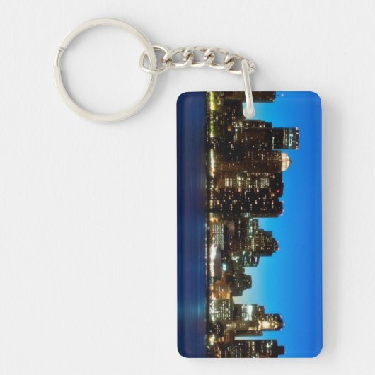 Boston skyline met maan sleutelhanger (Voorkant)