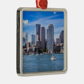 Boston Skyline Metalen Ornament (Rechts)