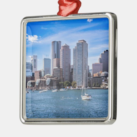 Boston Skyline Metalen Ornament (Links)