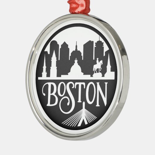 Boston Skyline Metalen Ornament (Links)