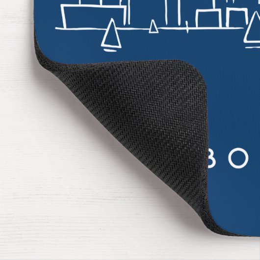 Boston Skyline Muismat (Hoek)