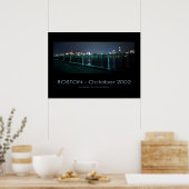 Boston - Skyline@night Poster (Keuken)