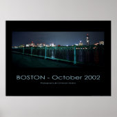Boston - Skyline@night Poster (Voorkant)