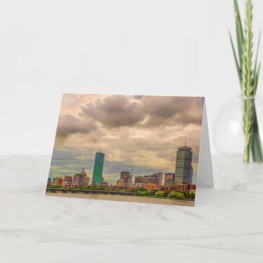 Boston Skyline Note Cards Kaart (Voorkant)
