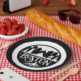 Boston Skyline Papieren Bordje