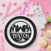 Boston Skyline Papieren Bordje (Feest)