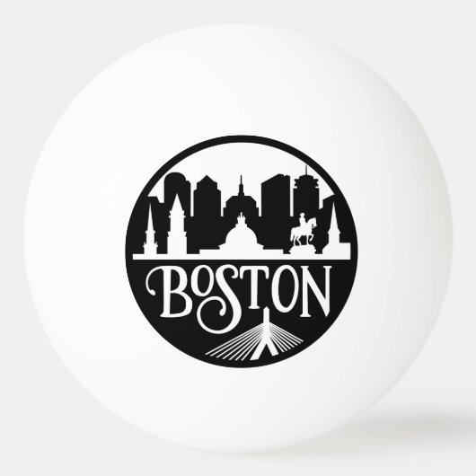 Boston Skyline Pingpongbal (Voorkant)