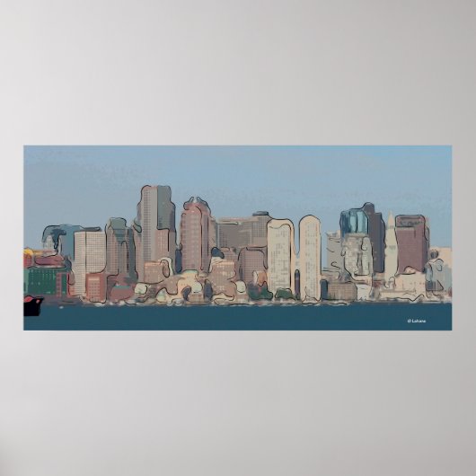 Boston Skyline Poster (Voorkant)