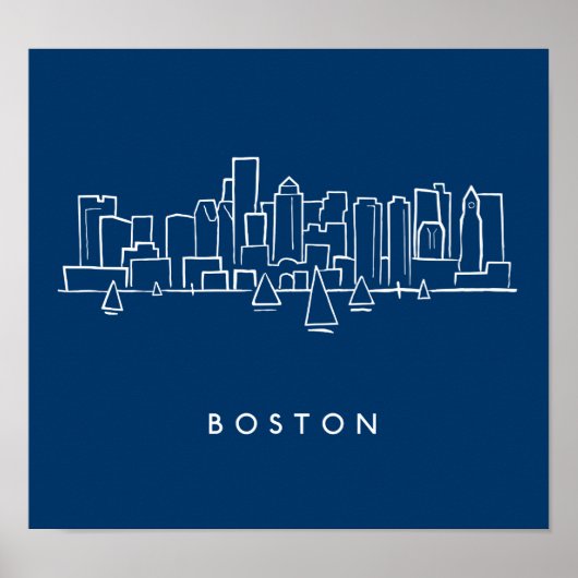 Boston Skyline Poster (Voorkant)