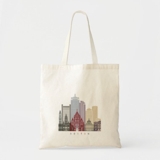 Boston skyline poster tote bag (Voorkant)