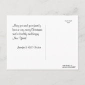 Boston Skyline Red Snowflake Kerstmis Feestdagenkaart (Achterkant)