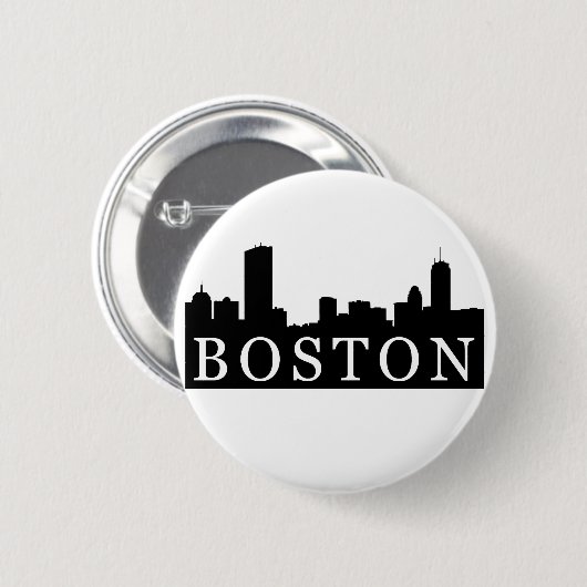 Boston Skyline Ronde Button 5,7 Cm (Voorkant /achterkant)