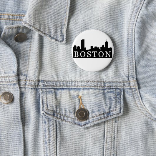 Boston Skyline Ronde Button 5,7 Cm (In situ)