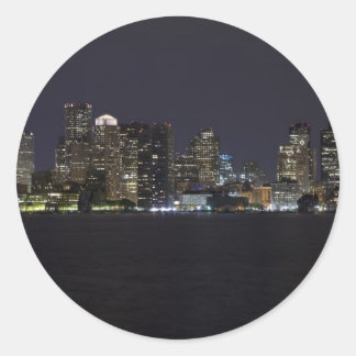 Boston Skyline Ronde Sticker