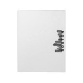 Boston Skyline Silhouette  Notitieblok (Linkerzijde)