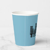 Boston Skyline Silhouette  Papieren Bekers (Rechts)