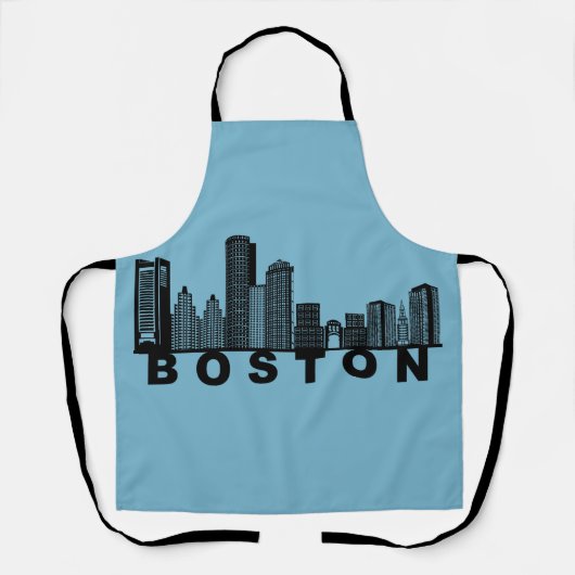 Boston Skyline Silhouette Schort (Voorkant)
