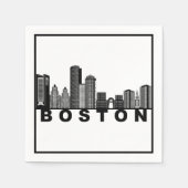 Boston Skyline Silhouette  Servet (Voorkant)