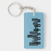 Boston Skyline Silhouette  Sleutelhanger (Voorkant)