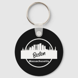 Boston Skyline Silhouette Sleutelhanger