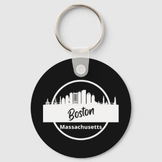 Boston Skyline Silhouette Sleutelhanger