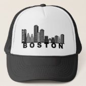 Boston Skyline Silhouette Trucker Pet (Voorkant)