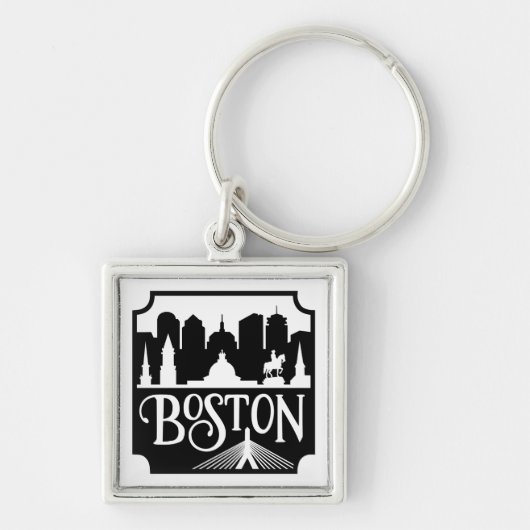 Boston Skyline Sleutelhanger (Voorkant)