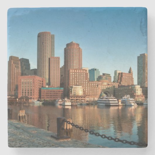 Boston skyline stenen onderzetter (Voorkant)