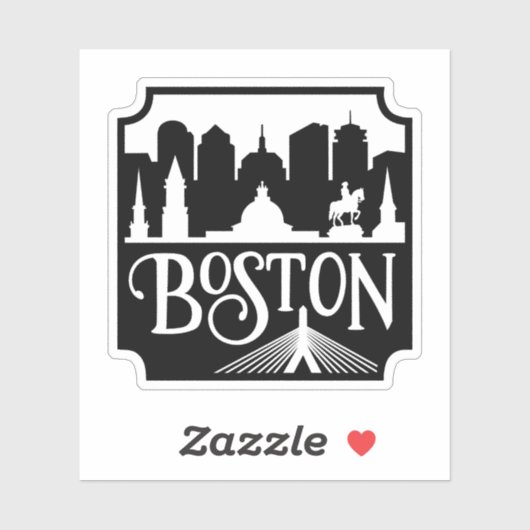 Boston Skyline Sticker (Vel)