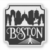 Boston Skyline Sticker (Voorkant)