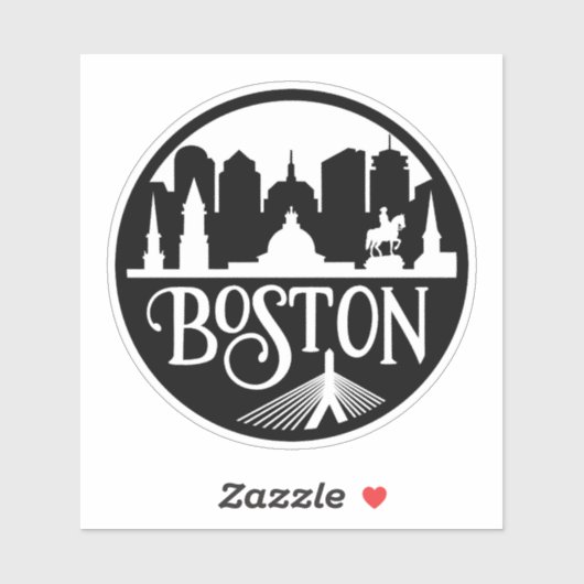 Boston Skyline Sticker (Vel)