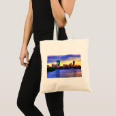 Boston Skyline Sunset Over Back Bay Tote Bag (Voorkant (product))