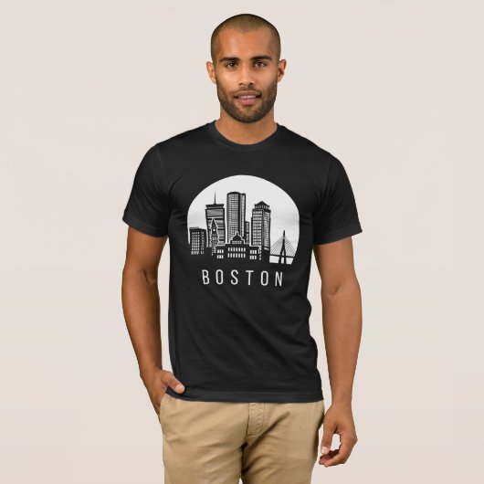Boston Skyline T-shirt (Voorkant volledig)