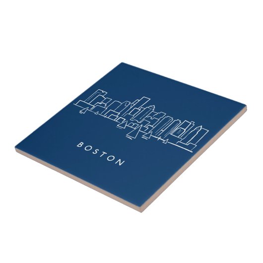 Boston Skyline Tegeltje (Zijkant)
