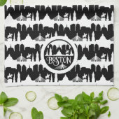 Boston Skyline Theedoek (Gevouwen)