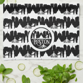 Boston Skyline Theedoek
