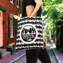 Boston Skyline Tote Bag