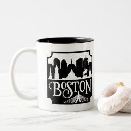 Boston Skyline Tweekleurige Koffiemok