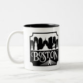 Boston Skyline Tweekleurige Koffiemok (Links)