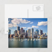 Boston skyline van waterfront briefkaart (Voorkant / Achterkant)