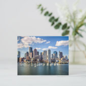 Boston skyline van waterfront briefkaart (Staand voorkant)