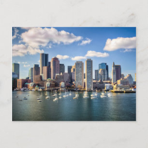 Boston skyline van waterfront briefkaart