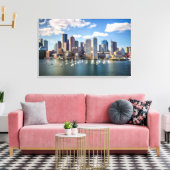 Boston skyline van waterfront canvas afdruk (Insitu (Woonkamer))
