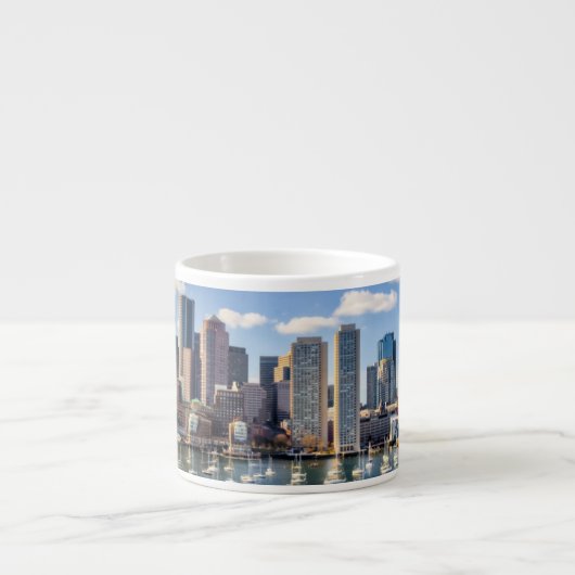 Boston skyline van waterfront espresso kop (Voorkant)