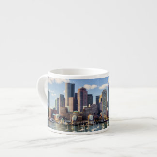 Boston skyline van waterfront espresso kop