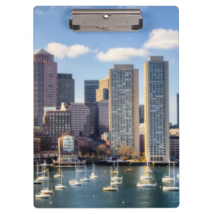 Boston skyline van waterfront klembord